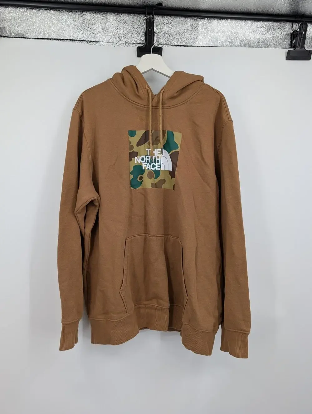 The North Face Men's XL Brown Camo Hoodie Hiking Camping Fishing Outdoors